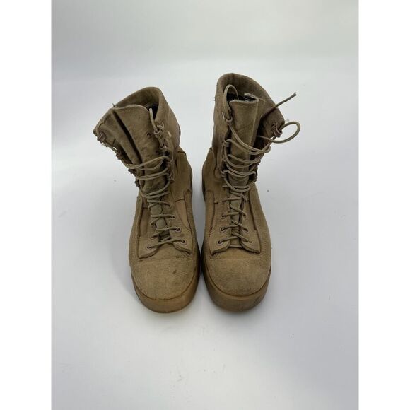 Wellco Military Combat Boots Size 4.5‎ Desert Tan Lace-Up High Ankle - Picture 1 of 5